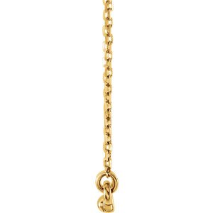 Petite Bead Trim Bar Necklace, 14k Yellow Gold, 16-18"