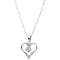 Petite 14k White Gold Diamond Heart Necklace (GH Color, I1 Clarity, .03 Cttw)