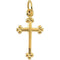 Trefoil Cross 14k Yellow Gold Pendant