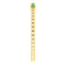 Emerald Beaded Ring, 14k Yellow Gold, Size 6.75