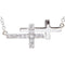 Diamond Double Sideways Cross Rhodium-Plated 14k White Gold Necklace, 18" (.20 Ctw, HIJ Color, I3 Clarity)