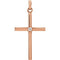 Diamond Inset Cross 14k Rose Gold Pendant (.03 Ct, G-H Color, I1 Clarity)