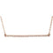 Diamond Bar Necklace in 14k Rose Gold, 18" (1/6 Cttw )