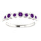 Platinum Amethyst 7-Stone 3.25mm Ring, Size 6.75