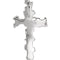 Men's Platinum Nugget Rugged Cross Pendant