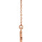 Petite Beaded Bar Necklace, 14k Rose Gold, 16-18"