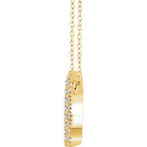 Diamond Geometric Necklace, 14k Yellow Gold, 16-18" (0.25 Ctw, H+ Color, I1 Clarity)