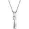 Diamond Wavy Cross Rhodium-Plated Sterling Silver Necklace, 18" (.3 Ctw, H+ Color, I2 Clarity)