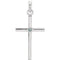 Platinum Aquamarine Inlay Cross Pendant (22.8x11.3MM)