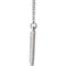 Diamond Triangle Necklace, Rhodium-Plated 14k White Gold 16.5" (.2 Ctw, GH Color, I1 Clarity)