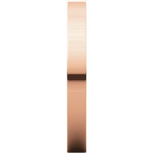 Slim-Profile 2.5mm Flat Stacking Band, 14k Rose Gold, Size 9