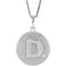 Diamond Letter 'D' Initial Sterling Silver Pendant Necklace, 18" (.005 Ct, GH Color, I2 Clarity)