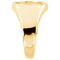 14k Yellow Gold Men's Signet Ring with Fleur de Lis