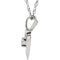 Children's Diamond Heart 14k White Gold Necklace (GH Color, I1 Clarity, .03 Cttw)