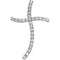 14k White Gold Diamond Cross Pendant (HI Color, I1 Clarity, 1/3 Cttw)