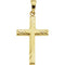 14k Yellow Gold Engraved Cross Pendant (24x16 MM)