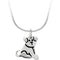 Girl's Sterling Silver Puppy Dog Pendant Necklace, 16"