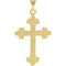 Fleury Cross 14k Yellow Gold Pendant (24X17.5MM)