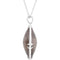 Smoky Quartz Antique Square Sterling Silver Necklace, 18"