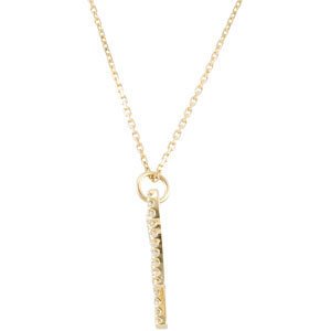 Diamond 'Angel' 14k Yellow Gold Pendant Necklace, 16" (1/3 Cttw)