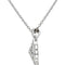 Diamond Octagon Vintage Style Filigree Flower Sterling Silver Pendant Necklace, 18" (.02 Cttw)