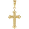 Treflee Youth Cross 14k Yellow Gold Pendant (13X9MM)