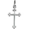 Trefoil Cross 14k White Gold Pendant