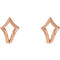 Geometric J-Hoop Earrings, 14k Rose Gold