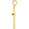 Ruby Inset Cross 14k Yellow Gold Pendant (22.65x11.4MM)