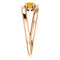Citrine and Diamond Bypass Ring, 14k Rose Gold (.125 Ctw, G-H Color, I1 Clarity)