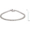 Diamond Line Bracelet, Rhodium-Plated 14k White Gold, 7" (2.2 Cttw, GH Color , I1 Clarity )