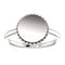 Platinum Engrave-able Beaded Signet Ring, Size 5.5