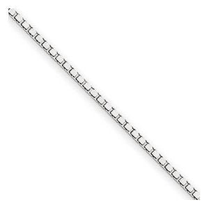 .55mm 14k White Gold Solid Box Chain Link