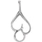 Freeform Pendant, Rhodium-Plated 14k White Gold