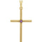 Amethyst Rope-Trim Cross 14k Yellow Gold Pendant (31.95x16.3MM)