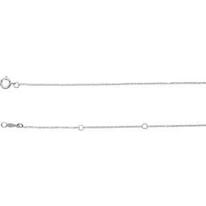 Sterling Silver 1mm Solid Cable Chain Necklace, 24"