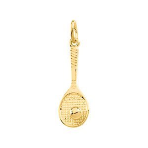 14kt Yellow Gold Tennis Racket Charm