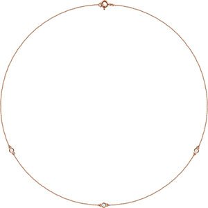 Diamond Solitaire 14k Rose Gold Pendant Necklace, 18" (1/5 Cttw)