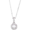 Diamond Halo Necklace, Rhodium-Plated 14k White Gold, 18" (0.5 Ctw, Color G-H, Clarity I1)