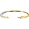 Two-Tone Diamond Bangle Bracelet, 14k Yellow and White Gold, 7" (2 1/8 Ctw, GH Color, I1 Clarity)