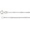 1mm Rhodium-Plated 14k White Gold Solid Beaded Curb Chain, 16"