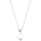 Diamond Triple Heart Pendant Sterling Silver Necklace, 18" (.02 Cttw)