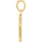 Beaded Botonee Cross 14k Yellow Gold Pendant (19.20X8.90 MM)