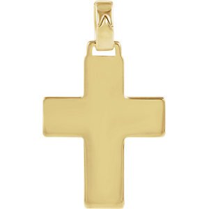 Greek Cross 14k Yellow Gold Pendant (30x24MM)