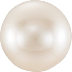 Platinum White Freshwater Cultured Pearl Diamond Halo Ring (7-7.5 MM)(Color G-H, Clarity SI2-SI3)