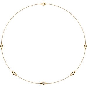 Diamond Solitaire 14k Yellow Gold Pendant Necklace, 18" (3/4 Cttw)