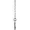 Petite Beaded Bar Necklace, Rhodium-Plated 14k White Gold, 16-18"