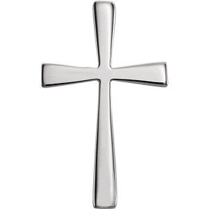 Roman Cross 14k White Gold Pendant