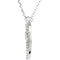 Diamond Initial Letter 'D' Rhodium-Plated 14k White Gold Pendant Necklace, 17" (GH, I1, 1/8 Ctw)