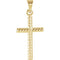 Rope Cross 14k Yellow Gold Pendant (32X20 MM)